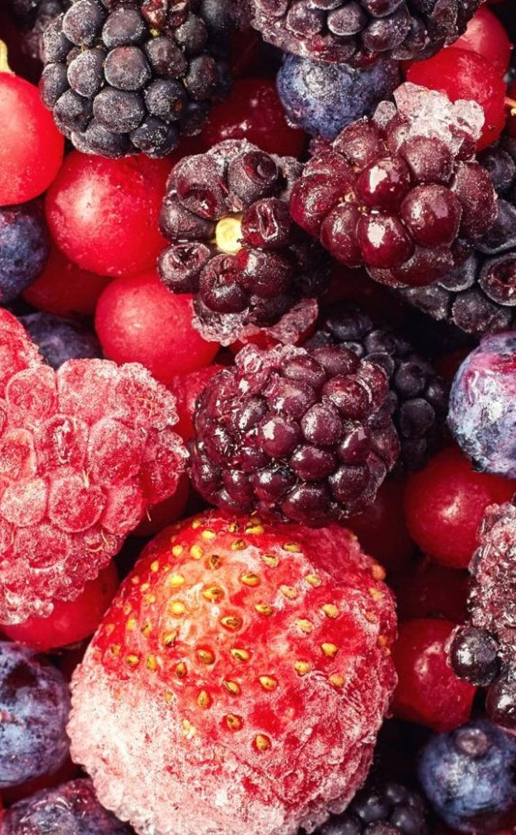 Boysenberry, mixed berries, frost, SD Phone Wallpaper