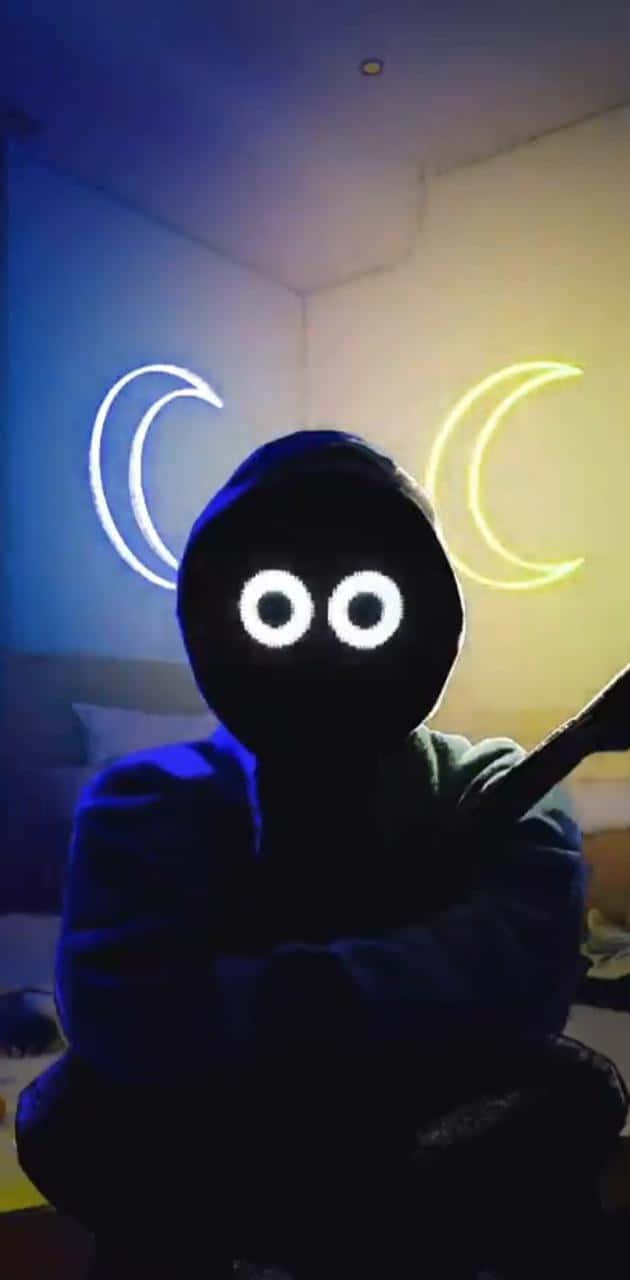 boywithuke, hooded figure, glowing eyes, HD Phone Wallpaper