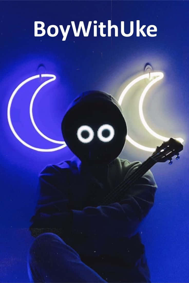 boywithuke, ukulele, hooded figure, SD Phone Wallpaper