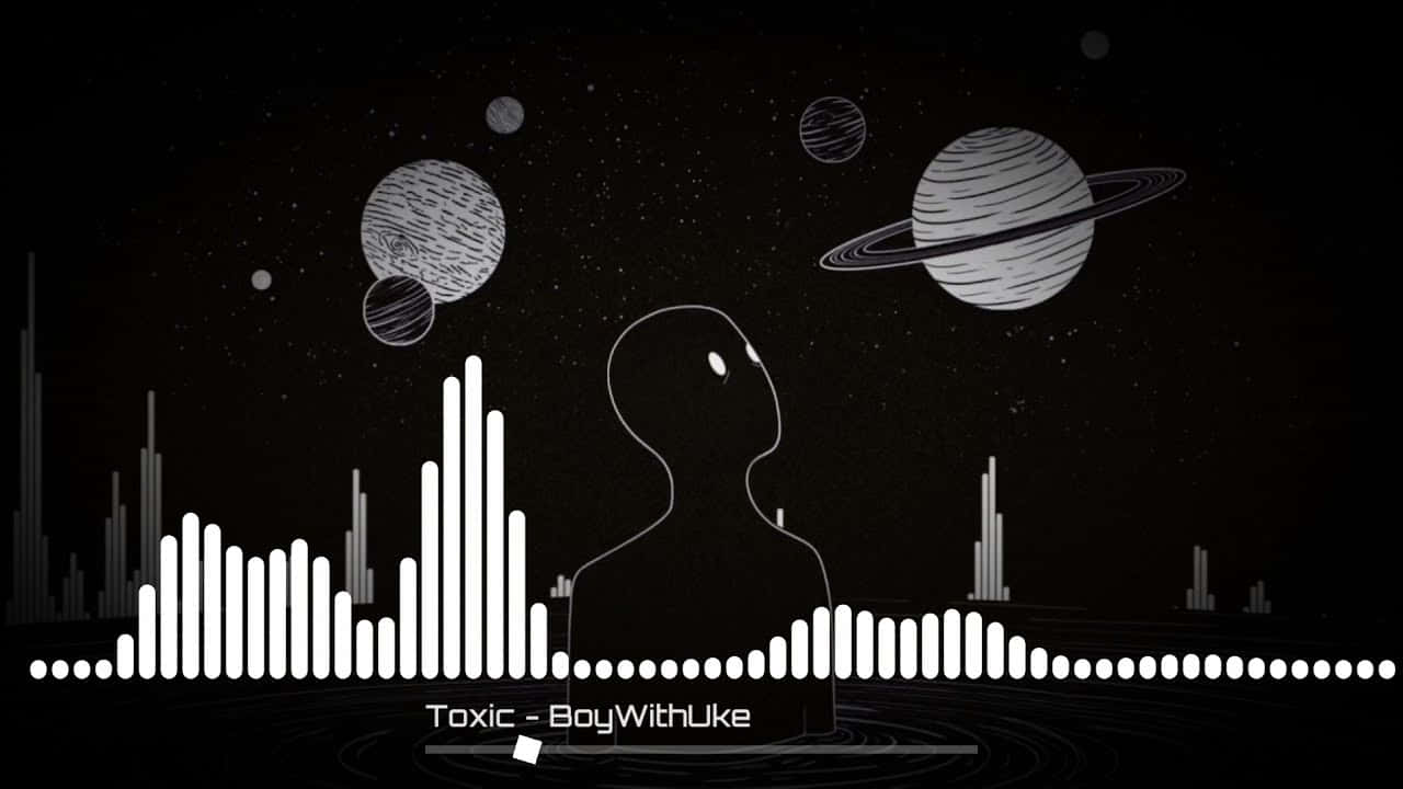boywithuke, silhouette, planets, HD Desktop Wallpaper