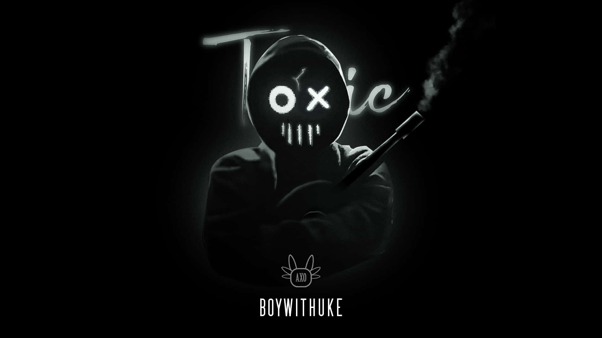 boywithuke, hooded figure, glowing skull face, Full HD Desktop Wallpaper