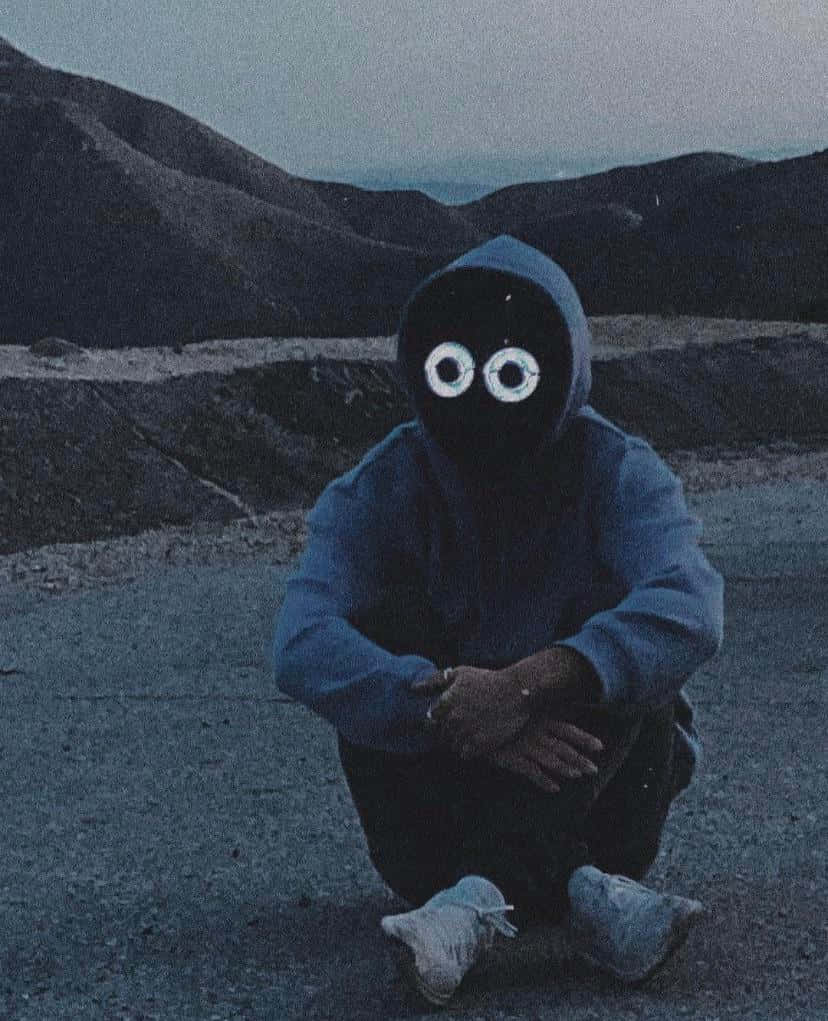 Boywithuke, blue hoodie, glowing eyes, SD Phone Wallpaper