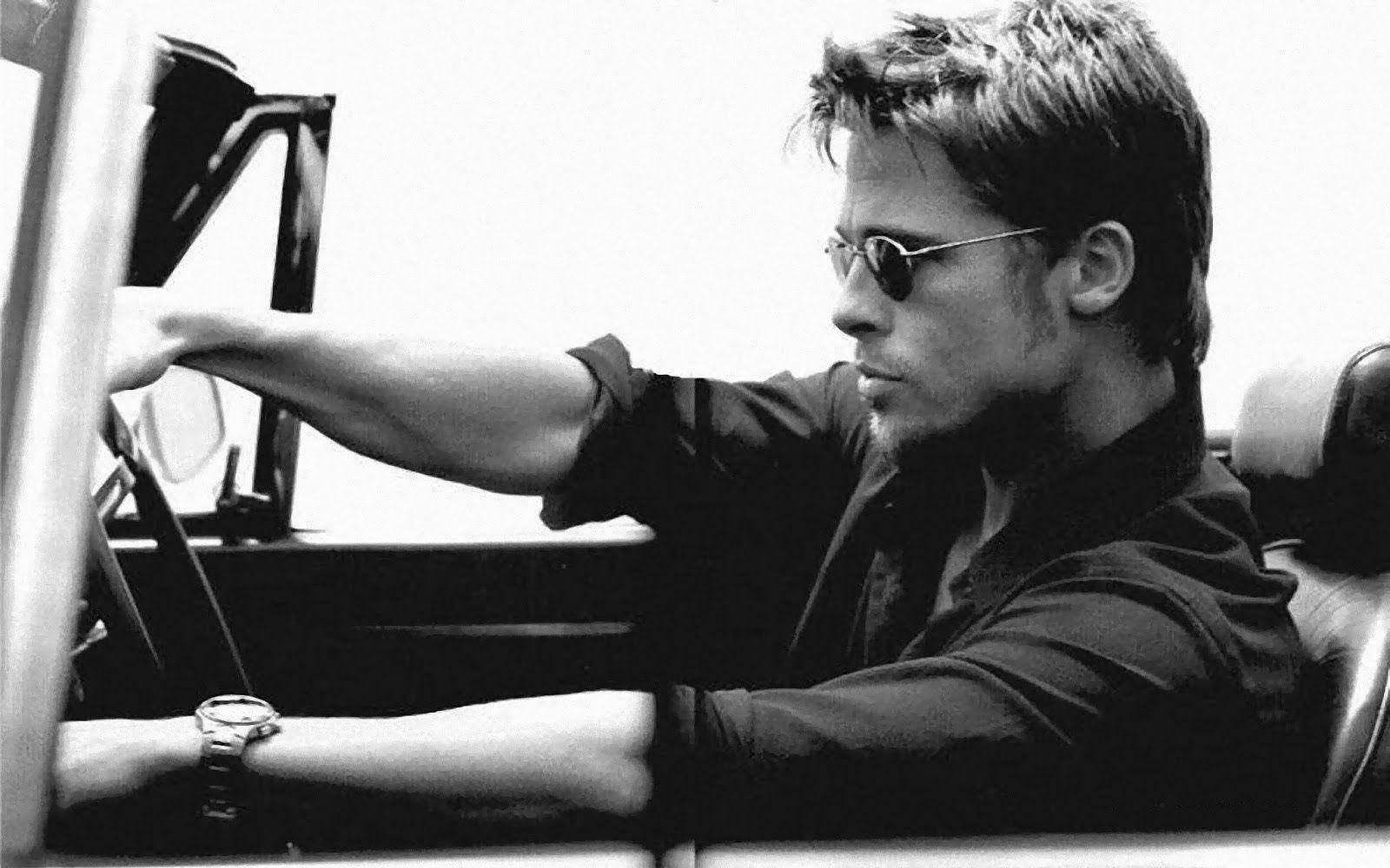 Brad Pitt, convertible, sunglasses, HD Desktop Wallpaper