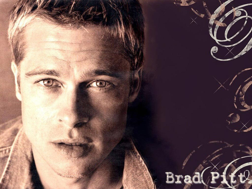 Brad Pitt, vintage look, warm lighting, SD Desktop Wallpaper