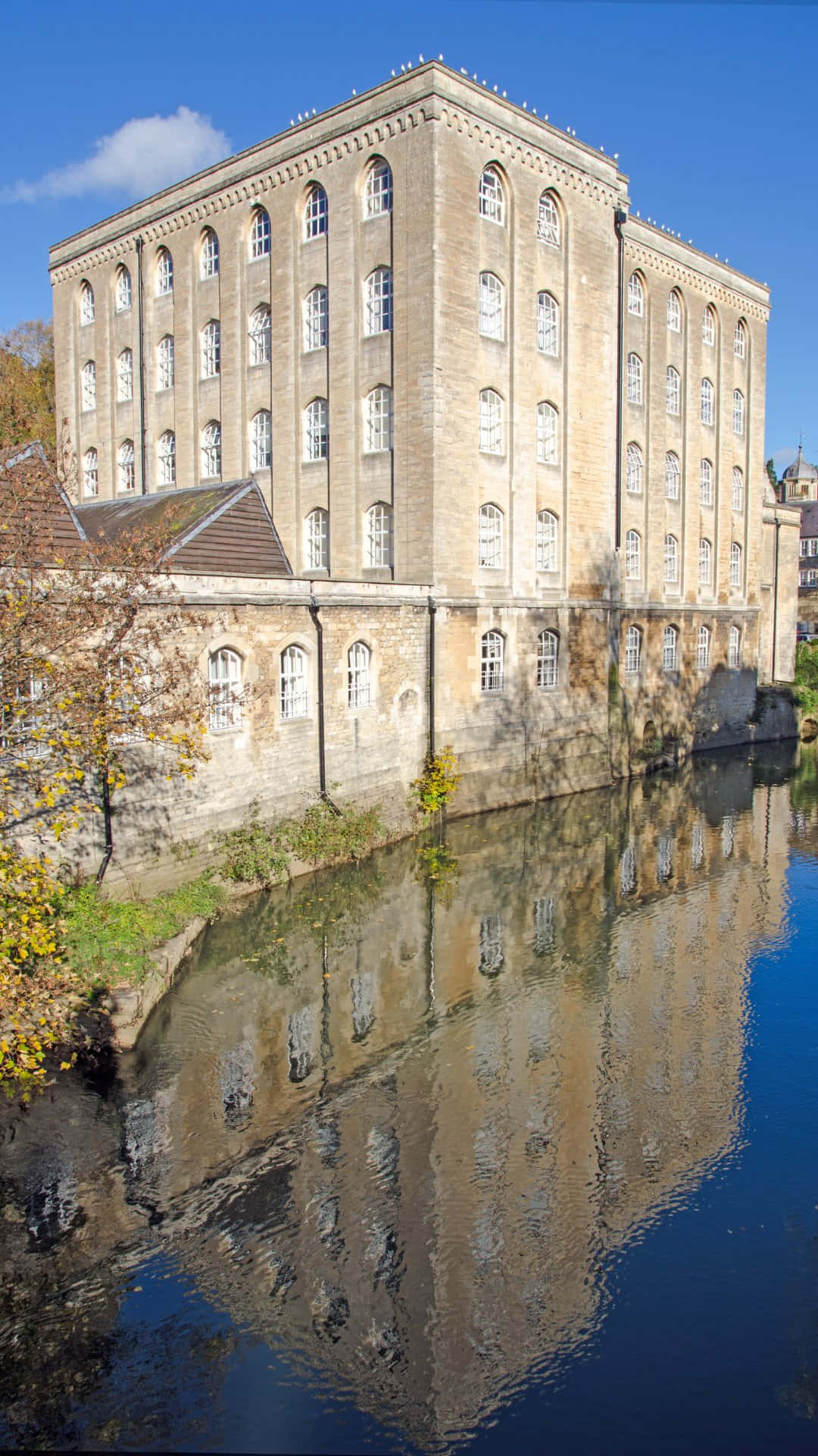 Bradford, historic mill, stone mill building, Full HD Phone Wallpaper