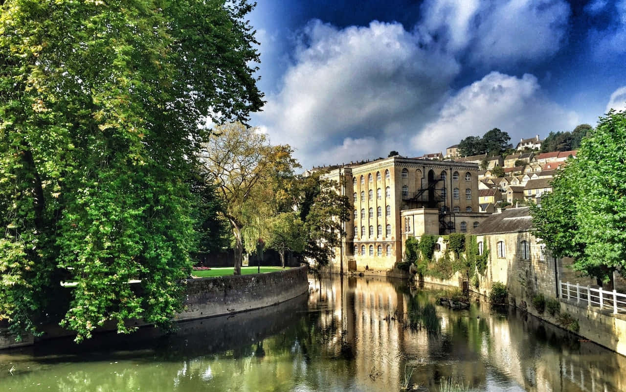 Bradford, river, historic stone buildings, HD Desktop Wallpaper