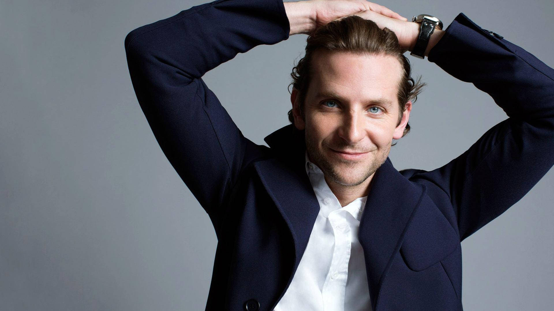 Bradley Cooper, navy blazer, white shirt, Full HD Desktop Wallpaper