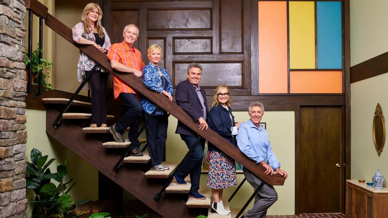 Brady Bunch, wooden staircase, warmly lit, HD Desktop Wallpaper