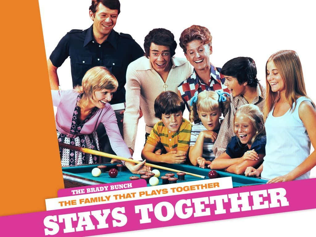Brady Bunch, pool table, studio shot, SD Desktop Wallpaper