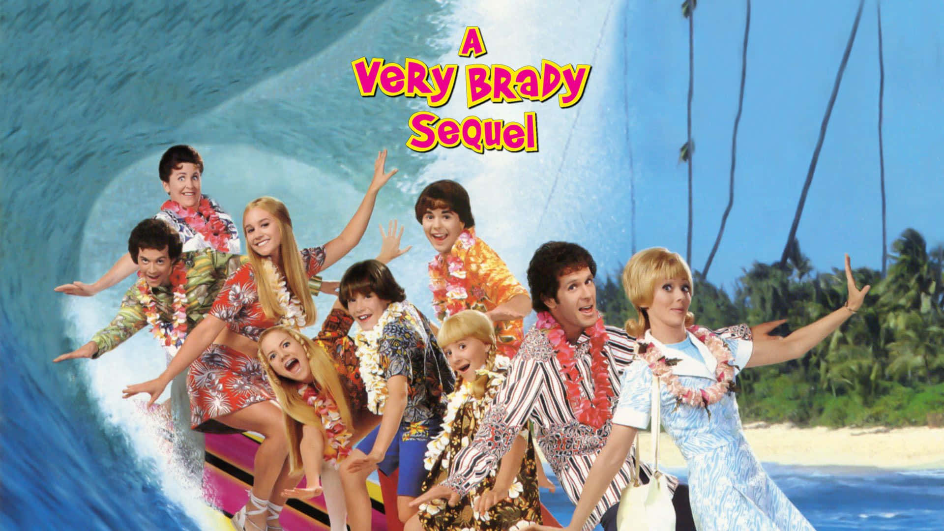 The Brady Bunch, tropical paradise, colorful floral leis, Full HD Desktop Wallpaper