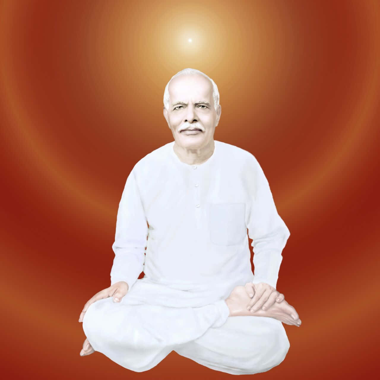elderly man, white robes, cross-legged meditating, HD Desktop Wallpaper