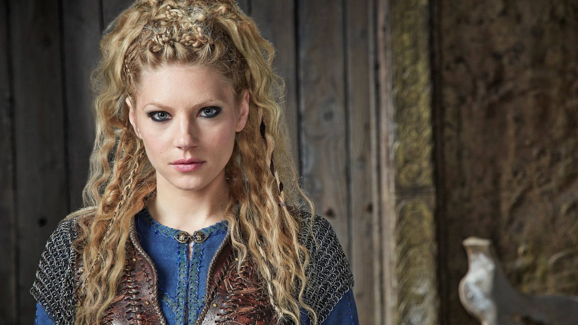blonde warrior woman, braided hair, chainmail armor, Full HD Desktop Wallpaper