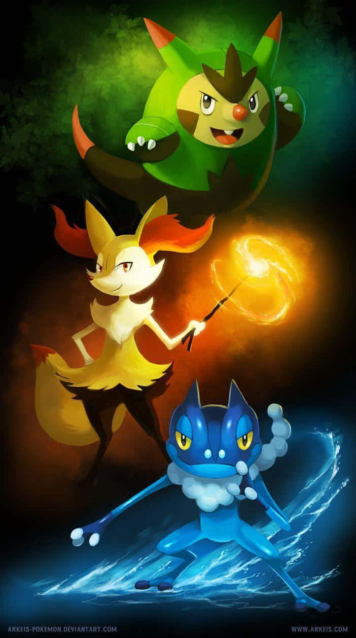Braixen, fire magic, elemental powers, SD Phone Wallpaper