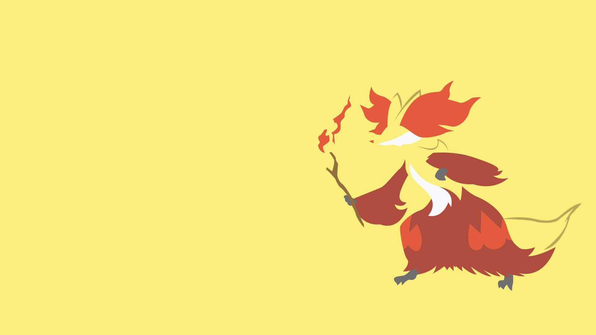 Braixen, flame-like ears, flame-like tail, Full HD Desktop Wallpaper