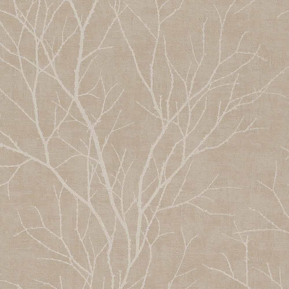 white branch patterns, textured beige wallpaper surface, minimalistic tree branches illustration, SD Desktop Wallpaper