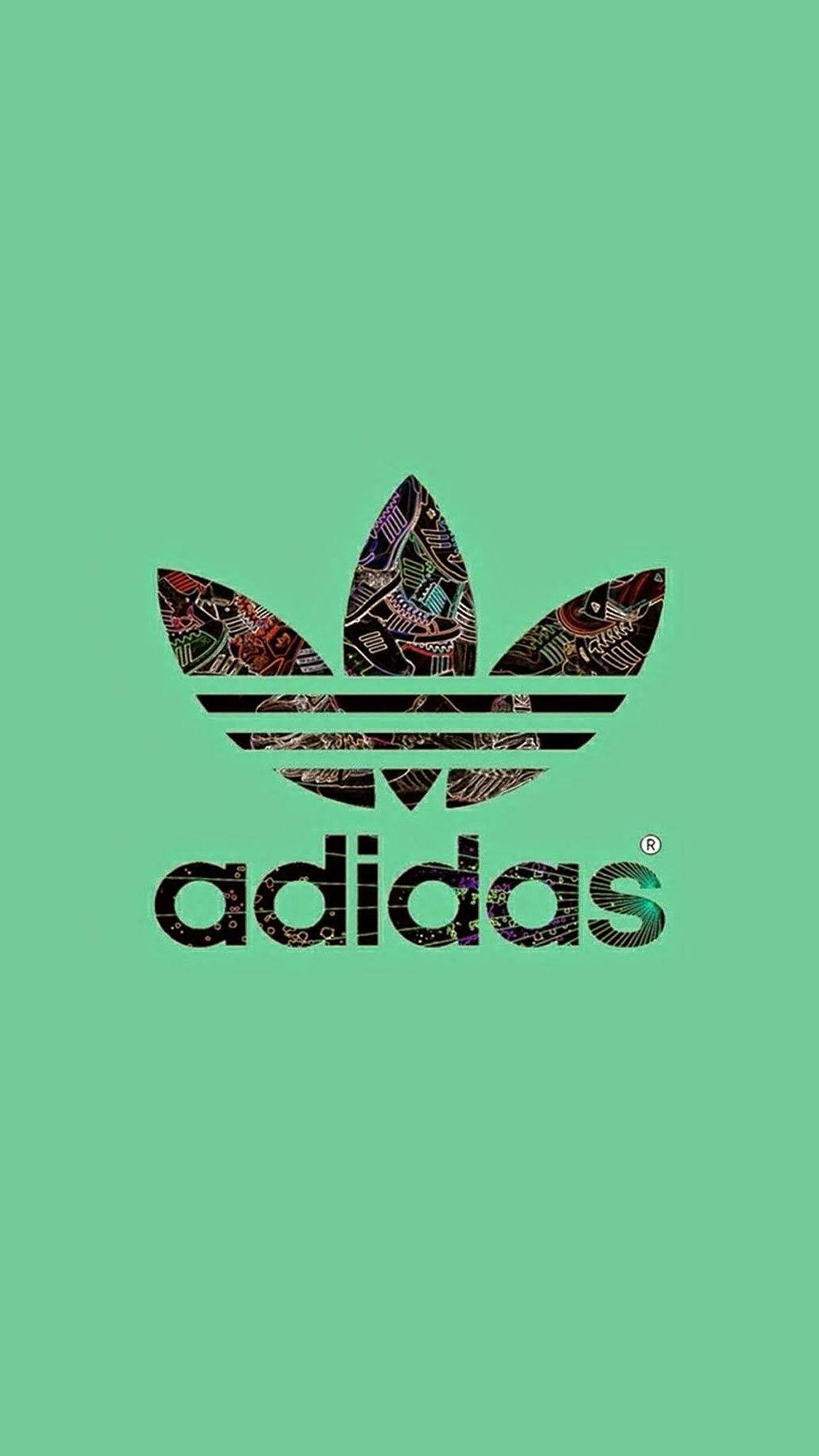 adidas, brand logo, trefoil, Full HD Phone Wallpaper