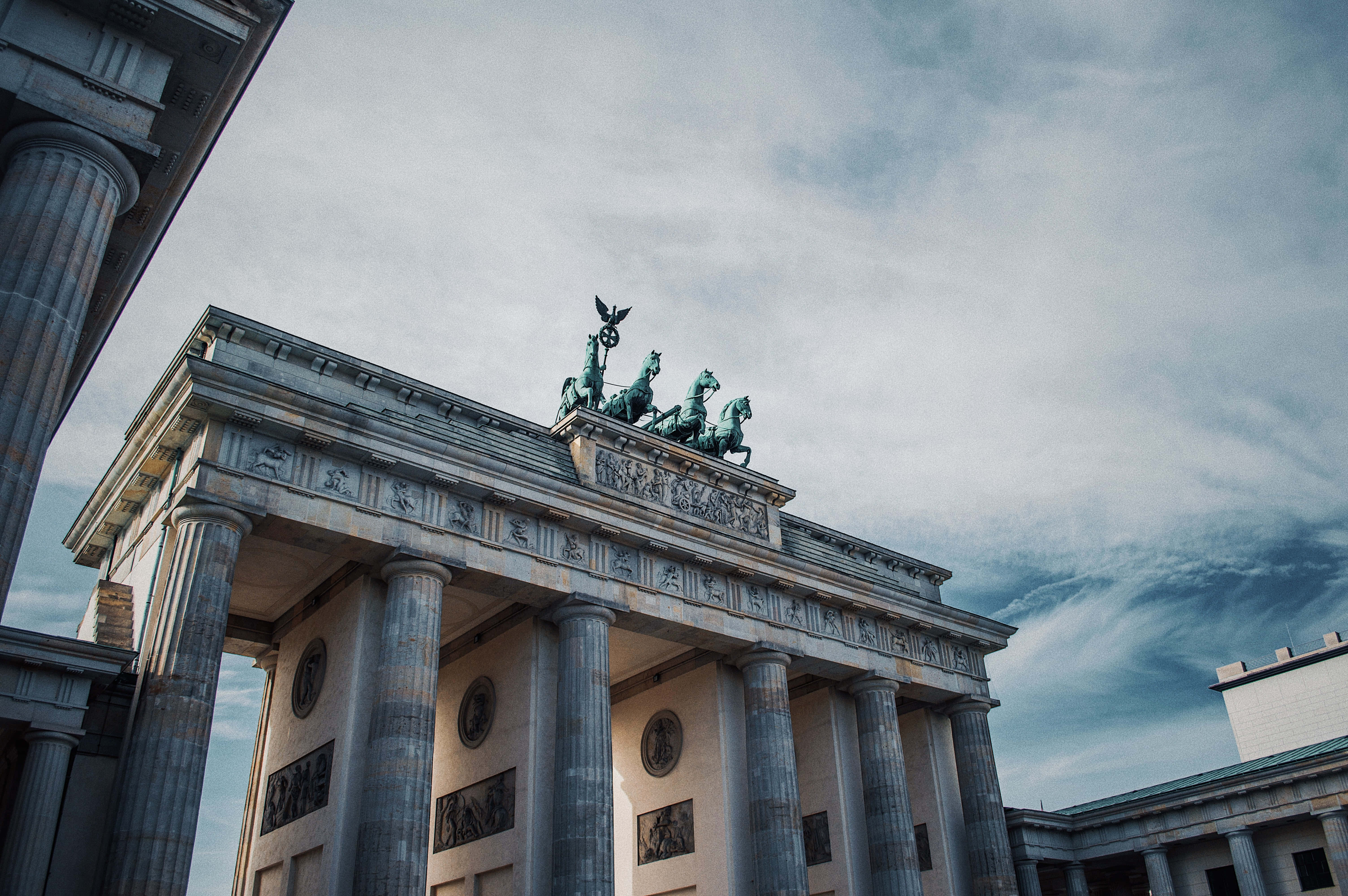 Brandenburg Gate, quadriga statue, neoclassical structure, 5K Desktop Wallpaper