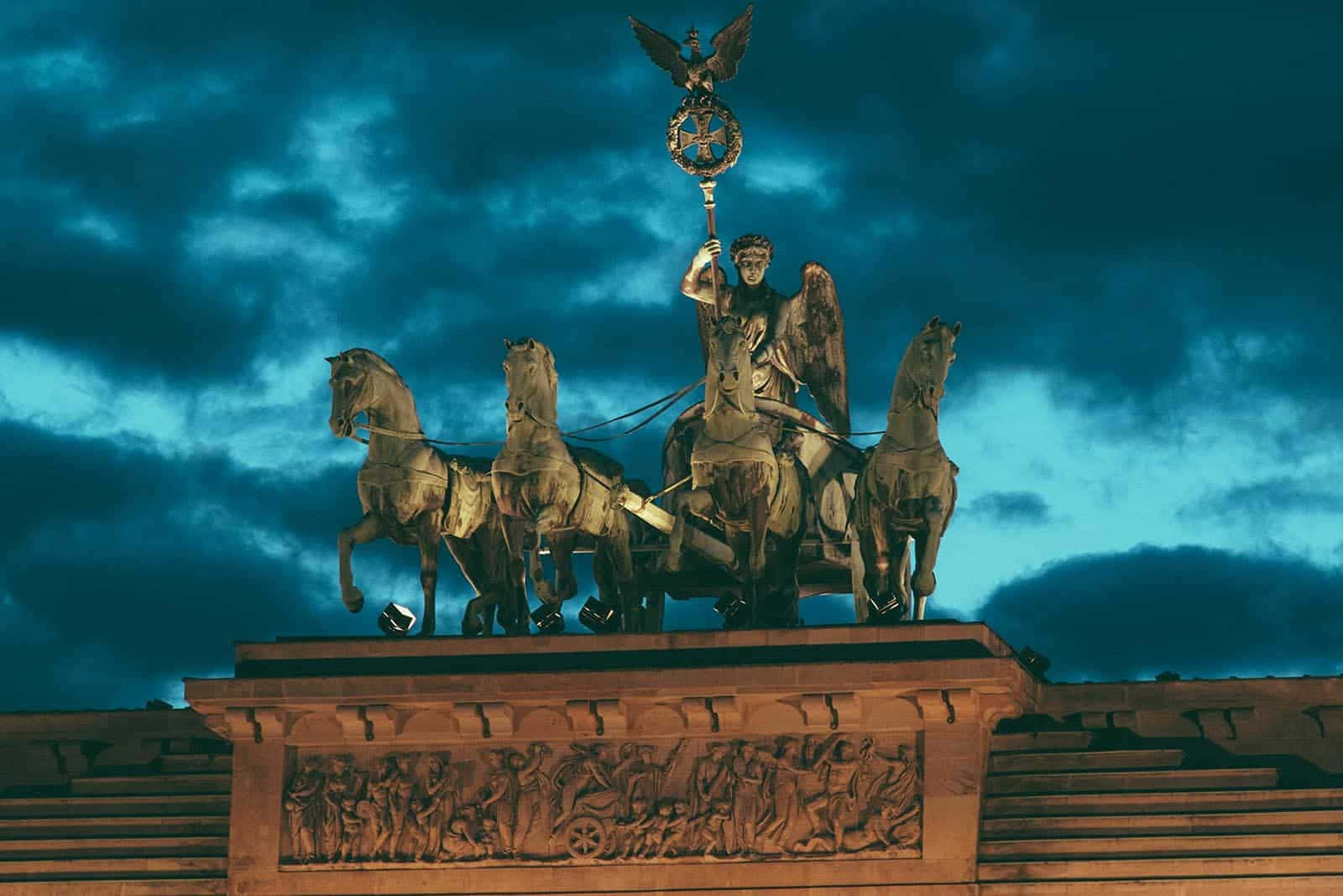 Brandenburg Gate, quadriga, bronze, HD Desktop Wallpaper