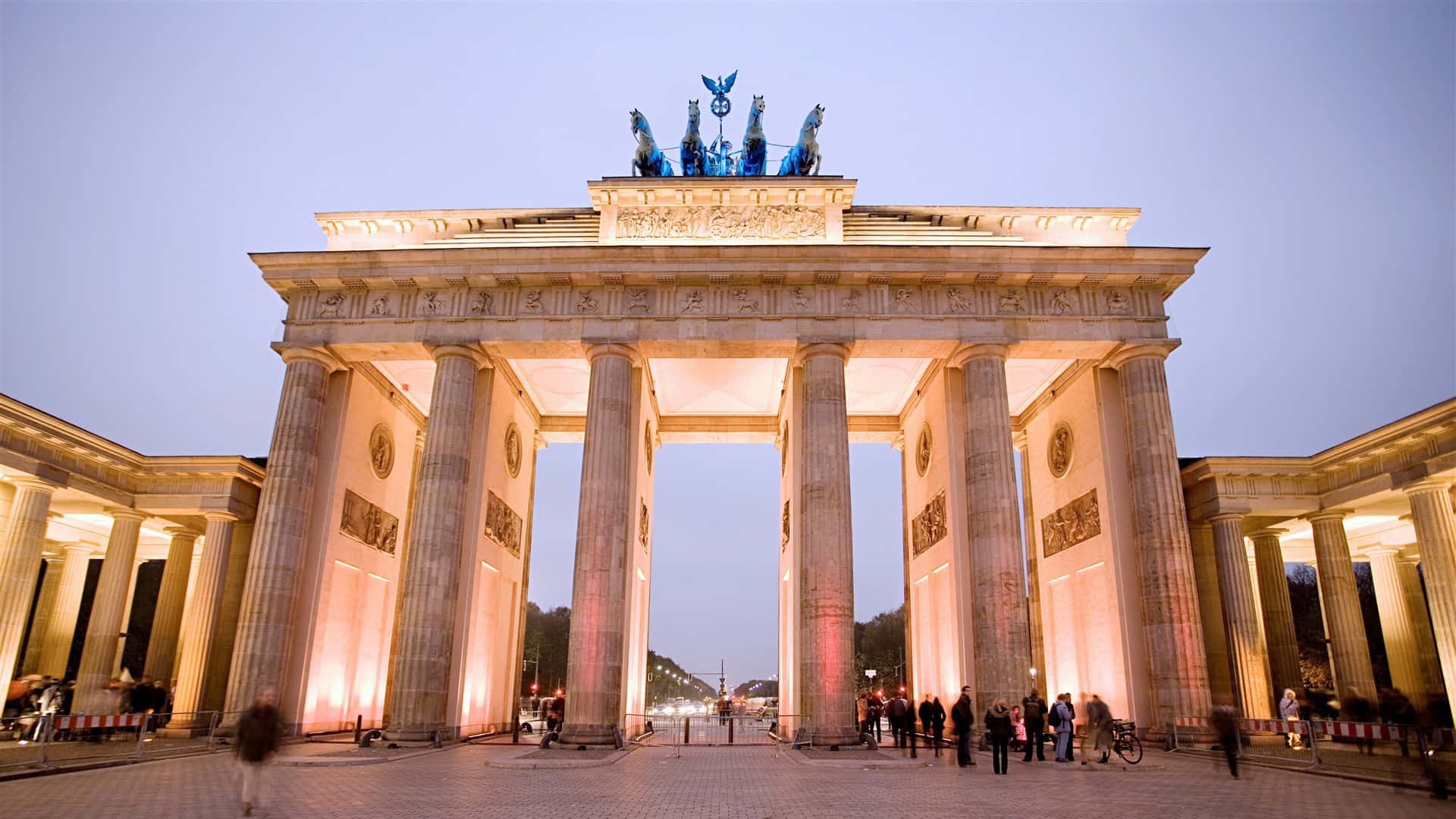 Brandenburg Gate, quadriga, neoclassical columns, Full HD Desktop Wallpaper