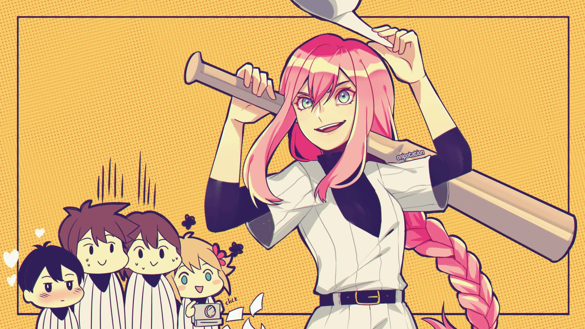 Omori, Aubrey, baseball uniform, Full HD Desktop Wallpaper