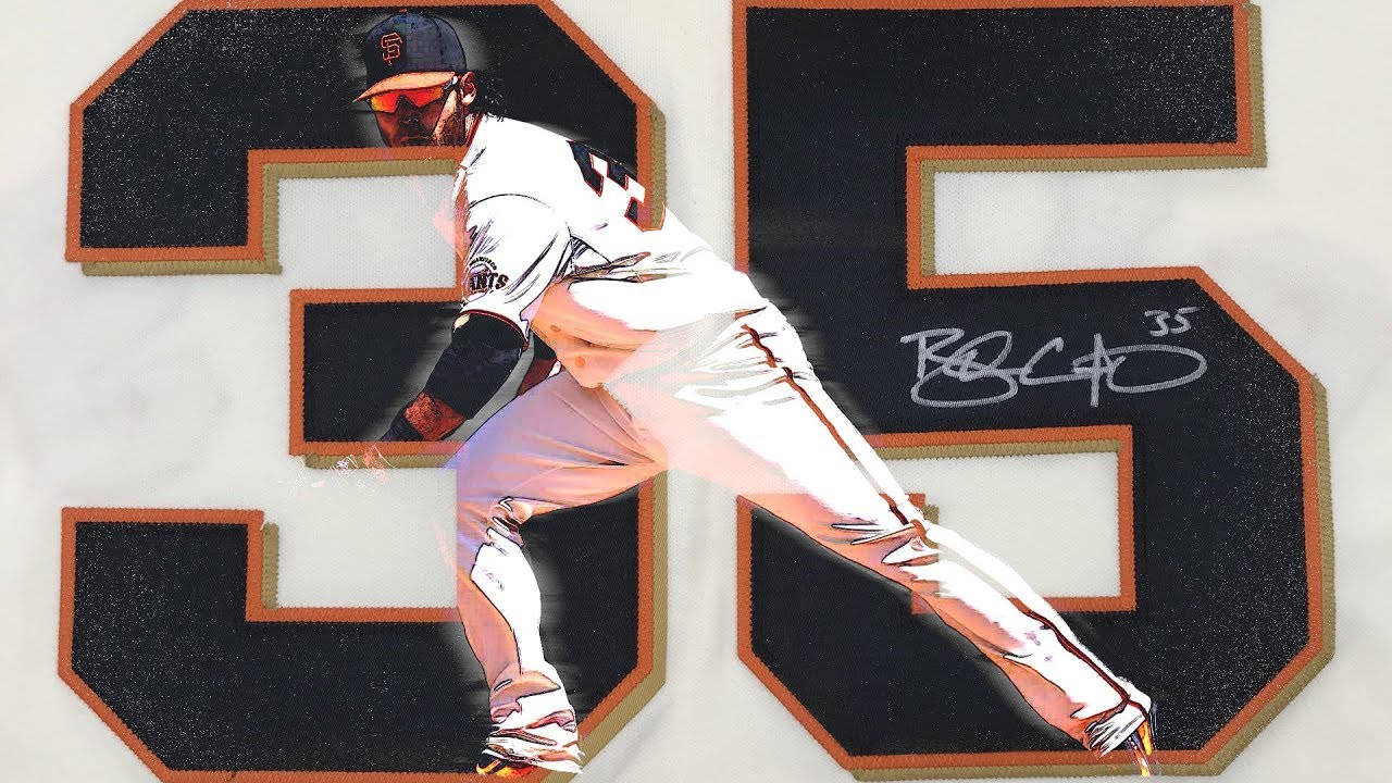 Brandon Crawford, jersey number 35, white uniform, HD Desktop Wallpaper