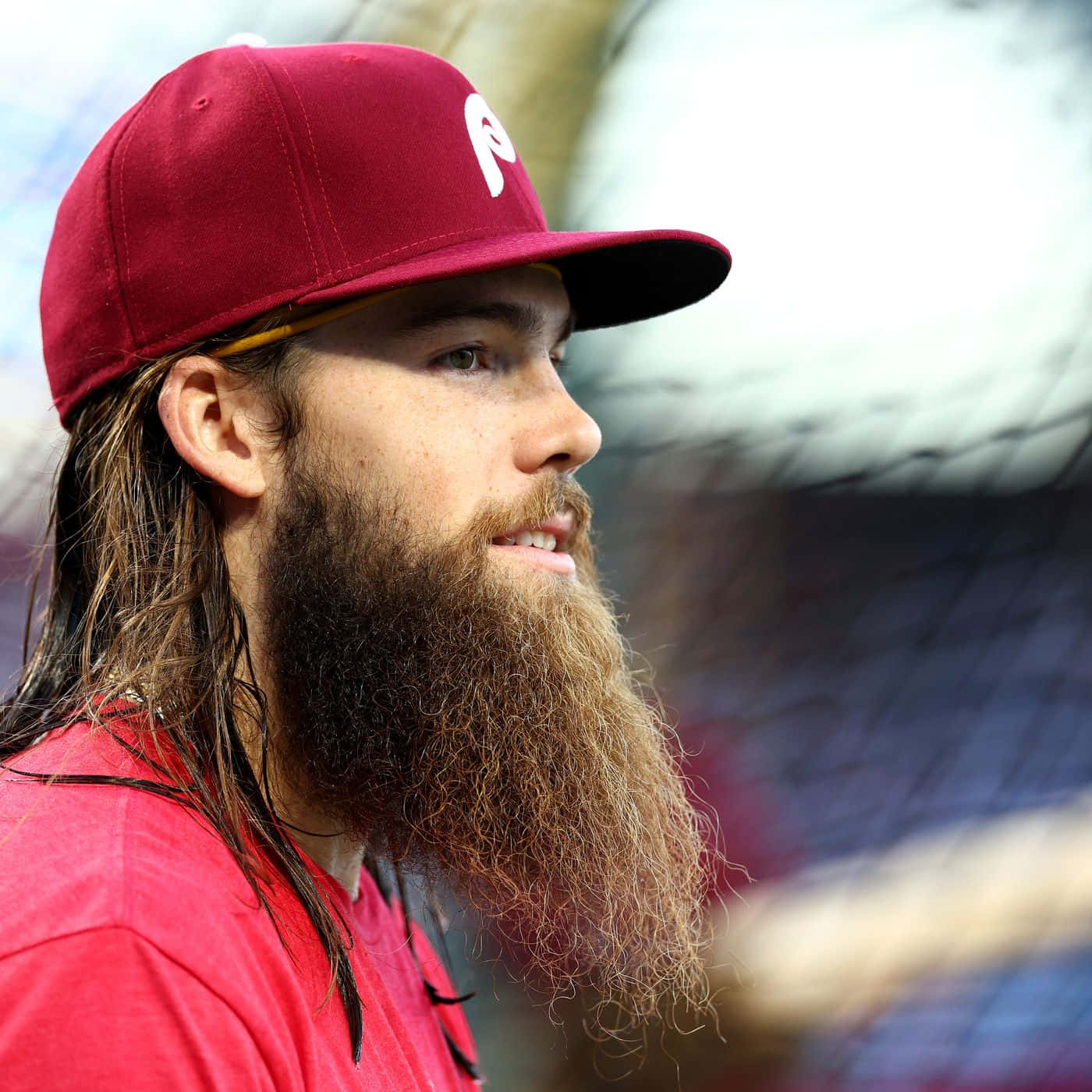 Brandon Marsh, baseball player, long beard, HD Desktop Wallpaper