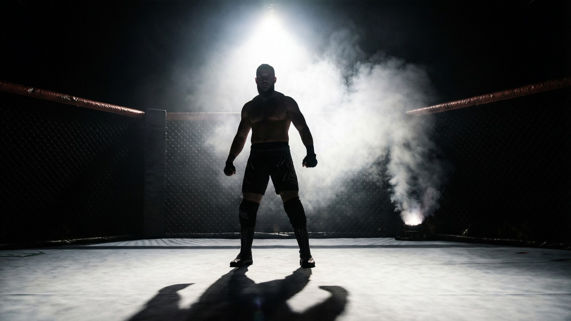 Brandon Royval, octagon, dramatic spotlight, Full HD Desktop Wallpaper