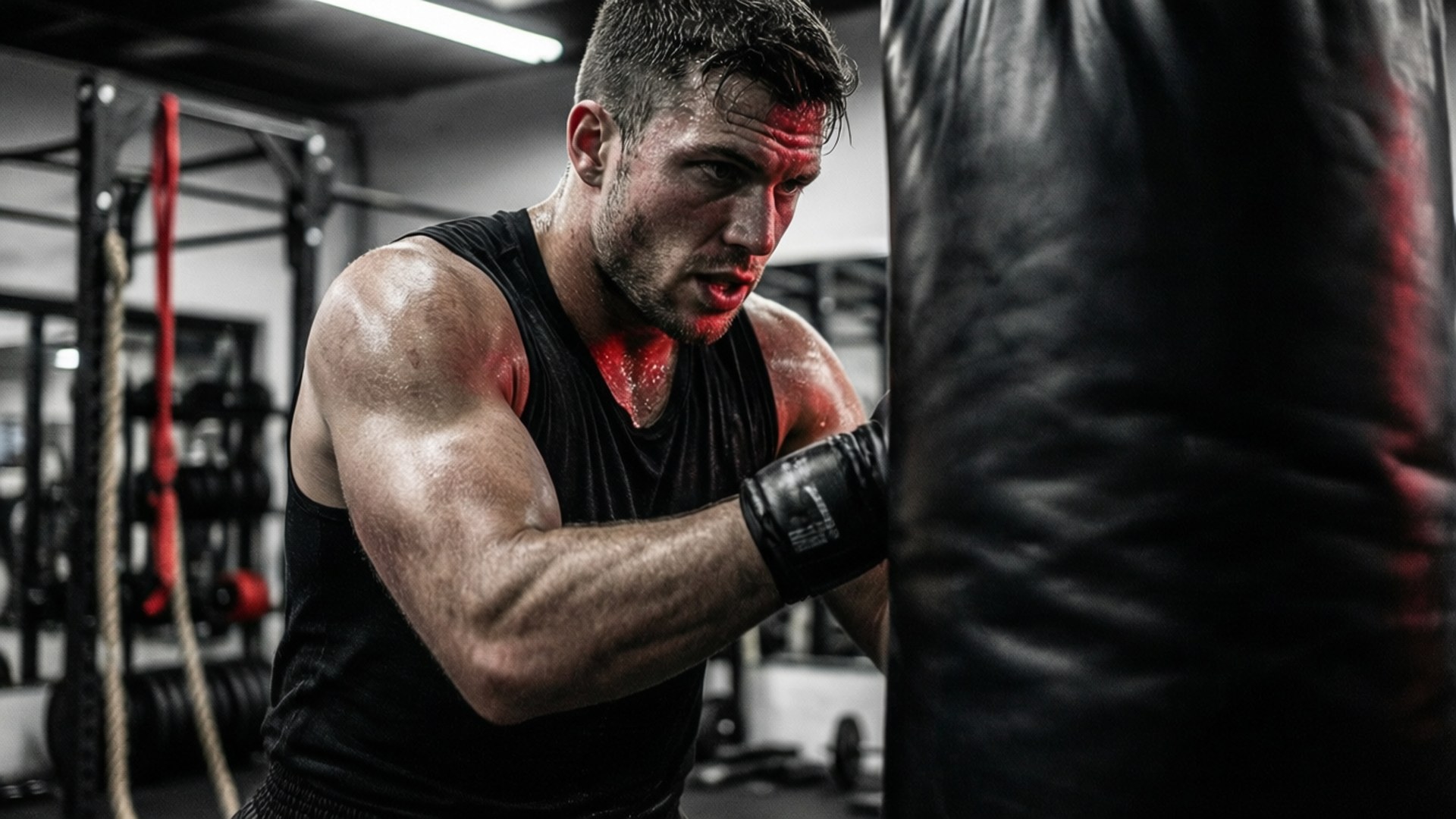 Brandon Royval, heavy bag, gym, Full HD Desktop Wallpaper