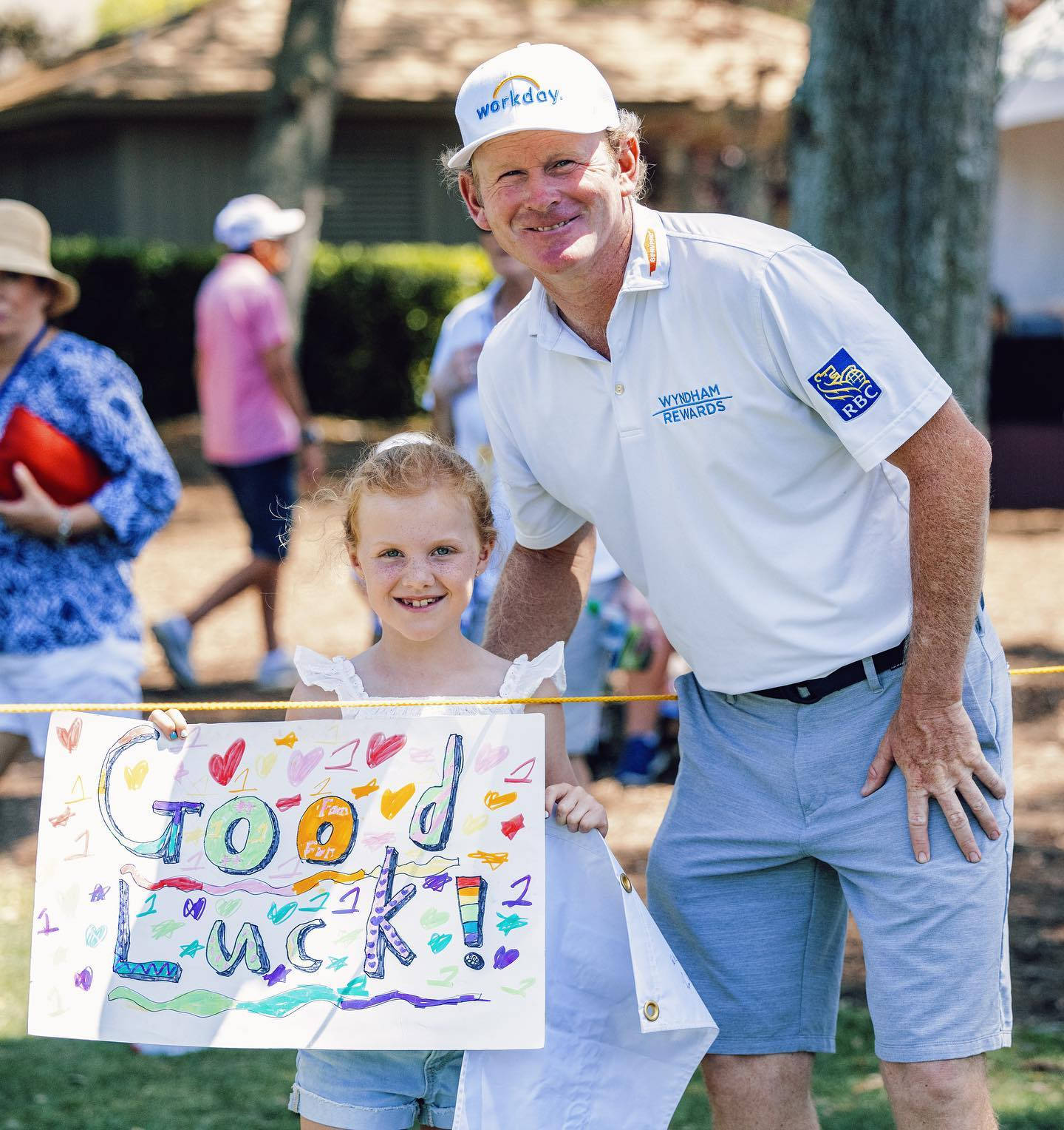 Brandt Snedeker, Good Luck!, sunny outdoor golf event, HD Phone Wallpaper