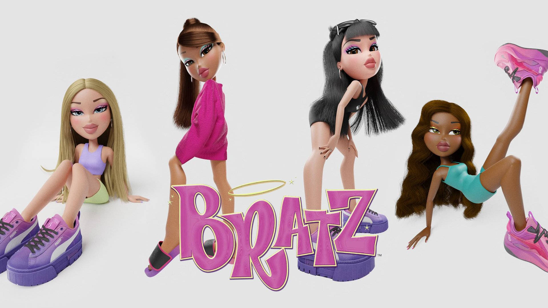 Bratz, bold outfits, oversized shoes, Full HD Desktop Wallpaper