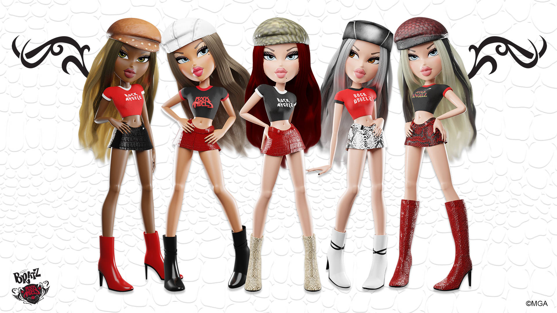 Bratz, red, black, Full HD Desktop Wallpaper
