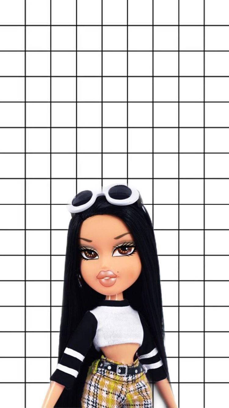 Bratz Dolls, long black hair, sunglasses, HD Phone Wallpaper