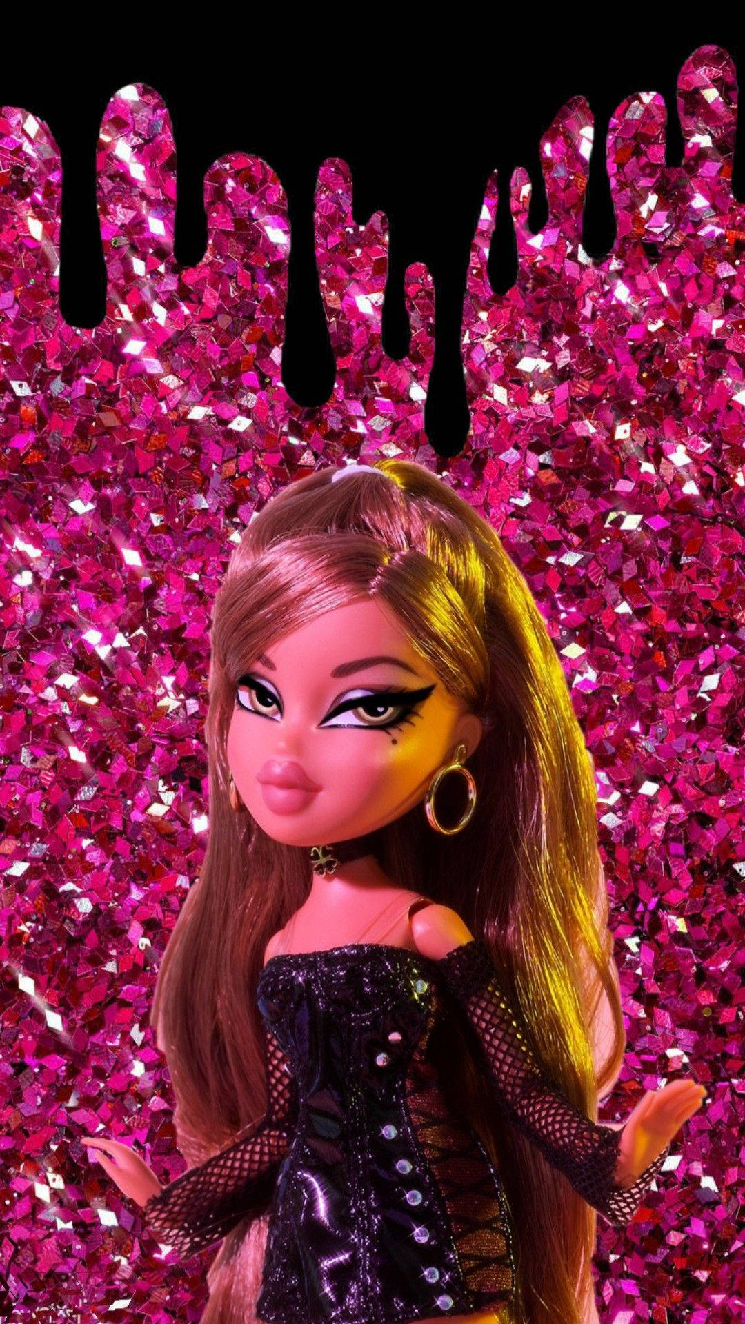 Bratz Dolls, long brown hair, bold makeup, HD Phone Wallpaper