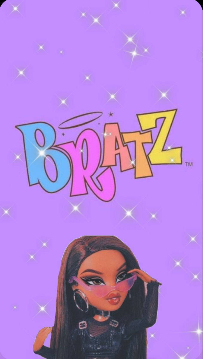 Bratz Dolls, black hair, purple, SD Phone Wallpaper