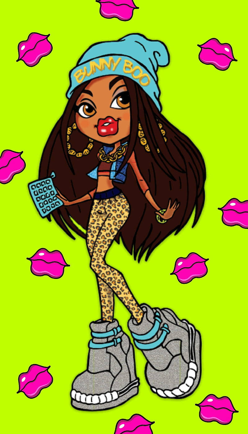 Bratz Dolls, blue beanie, leopard leggings, HD Phone Wallpaper