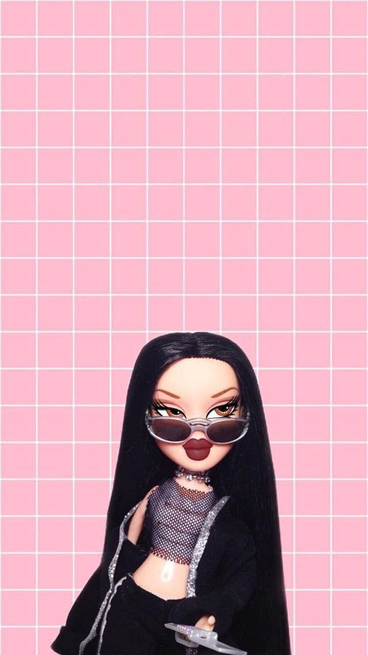 Bratz Dolls, long black hair, sunglasses, HD Phone Wallpaper