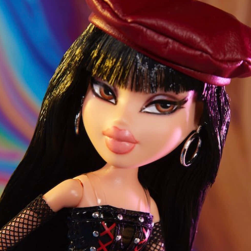 Bratz, red beret, black fishnet outfit, SD Desktop Wallpaper