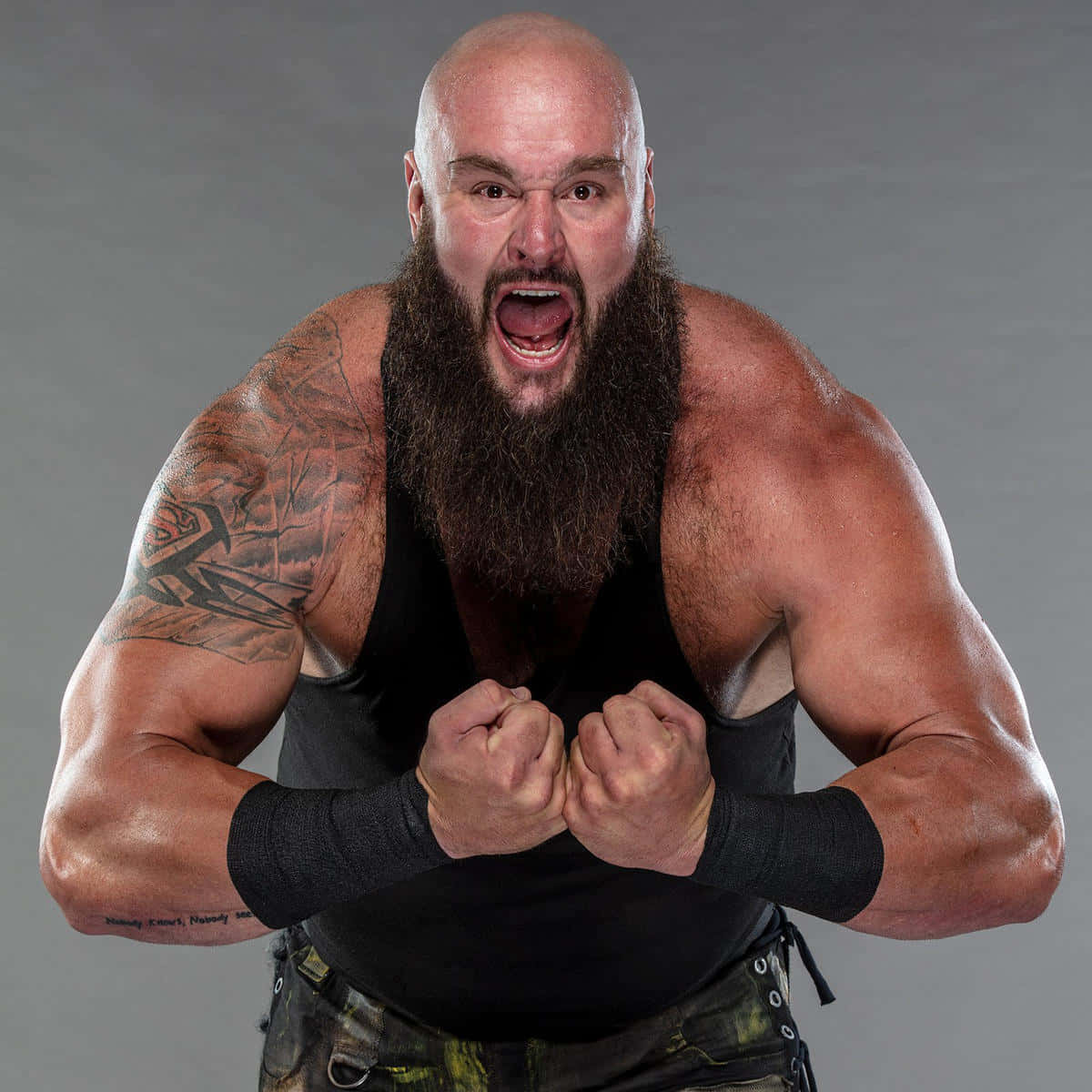 Braun Strowman, American Professional Wrestler, bald bearded wrestler, SD Desktop Wallpaper