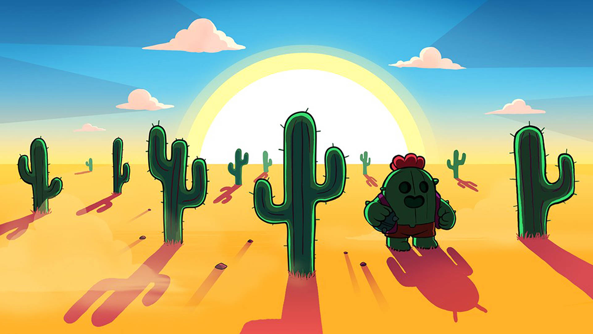 Brawl Stars, desert, sunset, Full HD Desktop Wallpaper