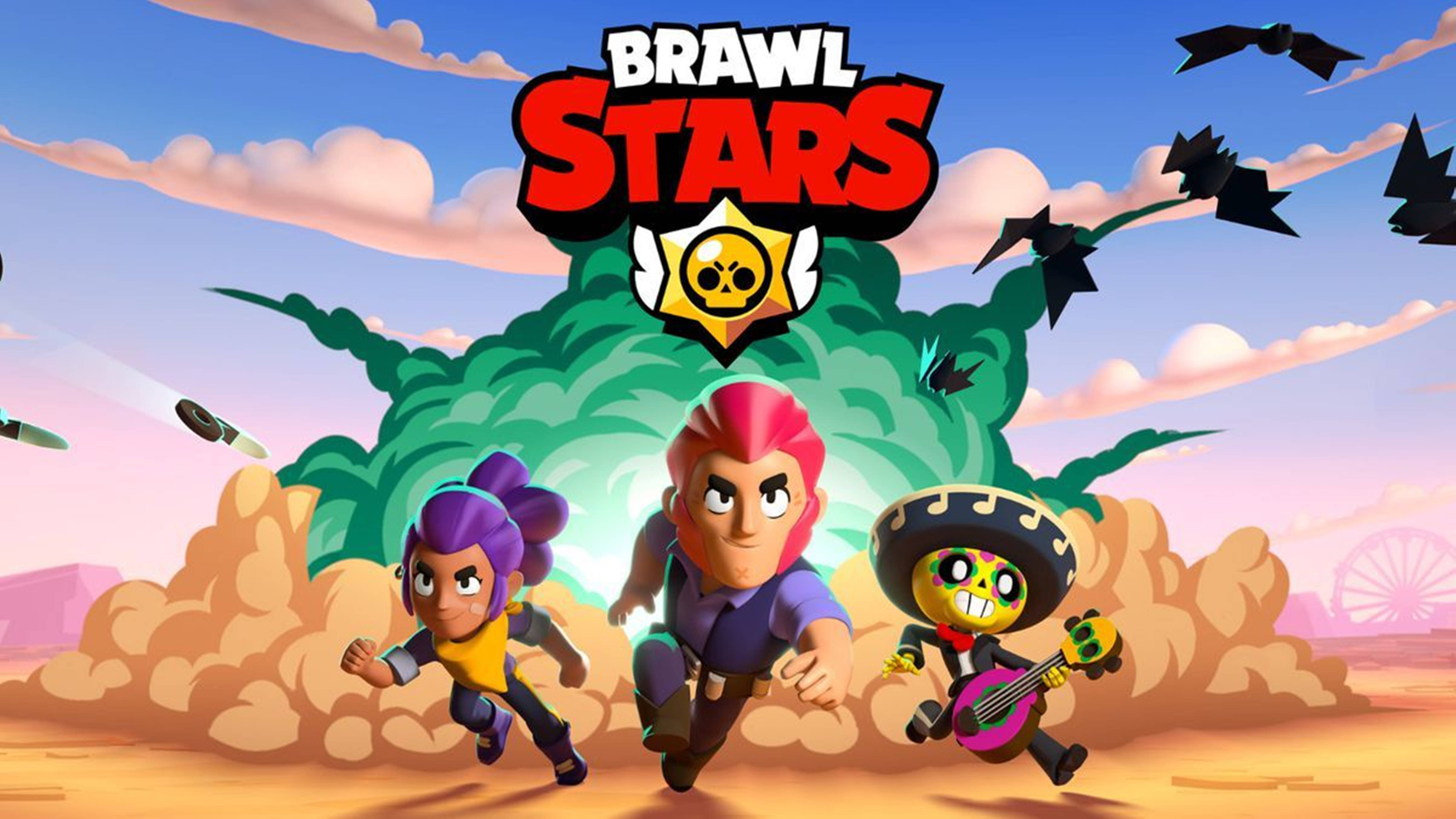 Brawl Stars, desert landscape, vibrant sky, 5K Desktop Wallpaper