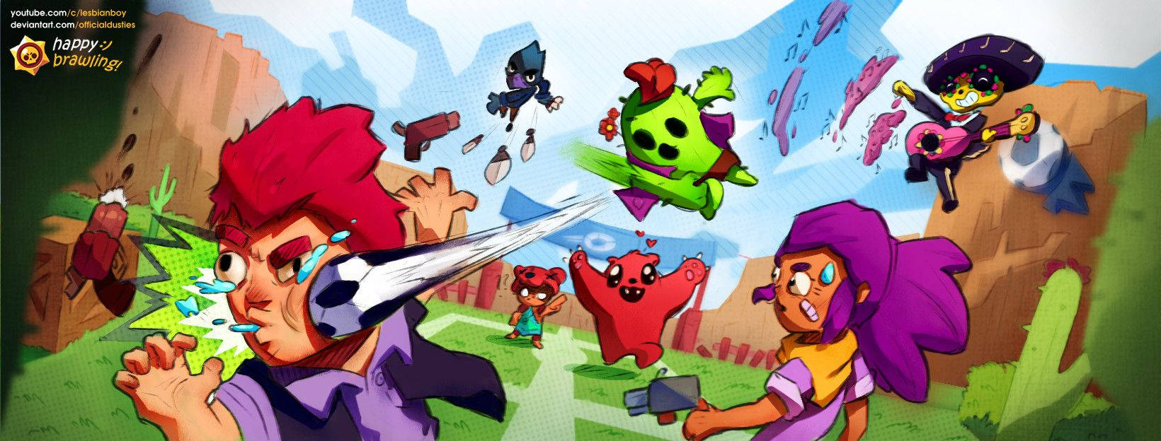 Brawl Stars, brawlers, desert canyon, HD Desktop Wallpaper