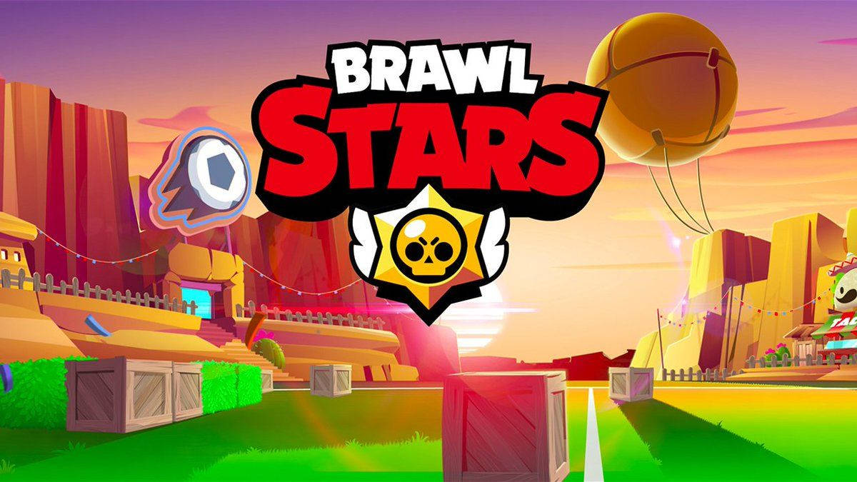 Brawl Stars, Brawl Ball, sunset canyon, SD Desktop Wallpaper