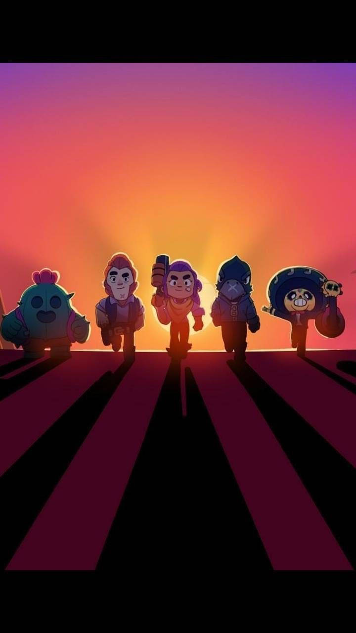 Brawl Stars, sunset, striped path, HD Phone Wallpaper