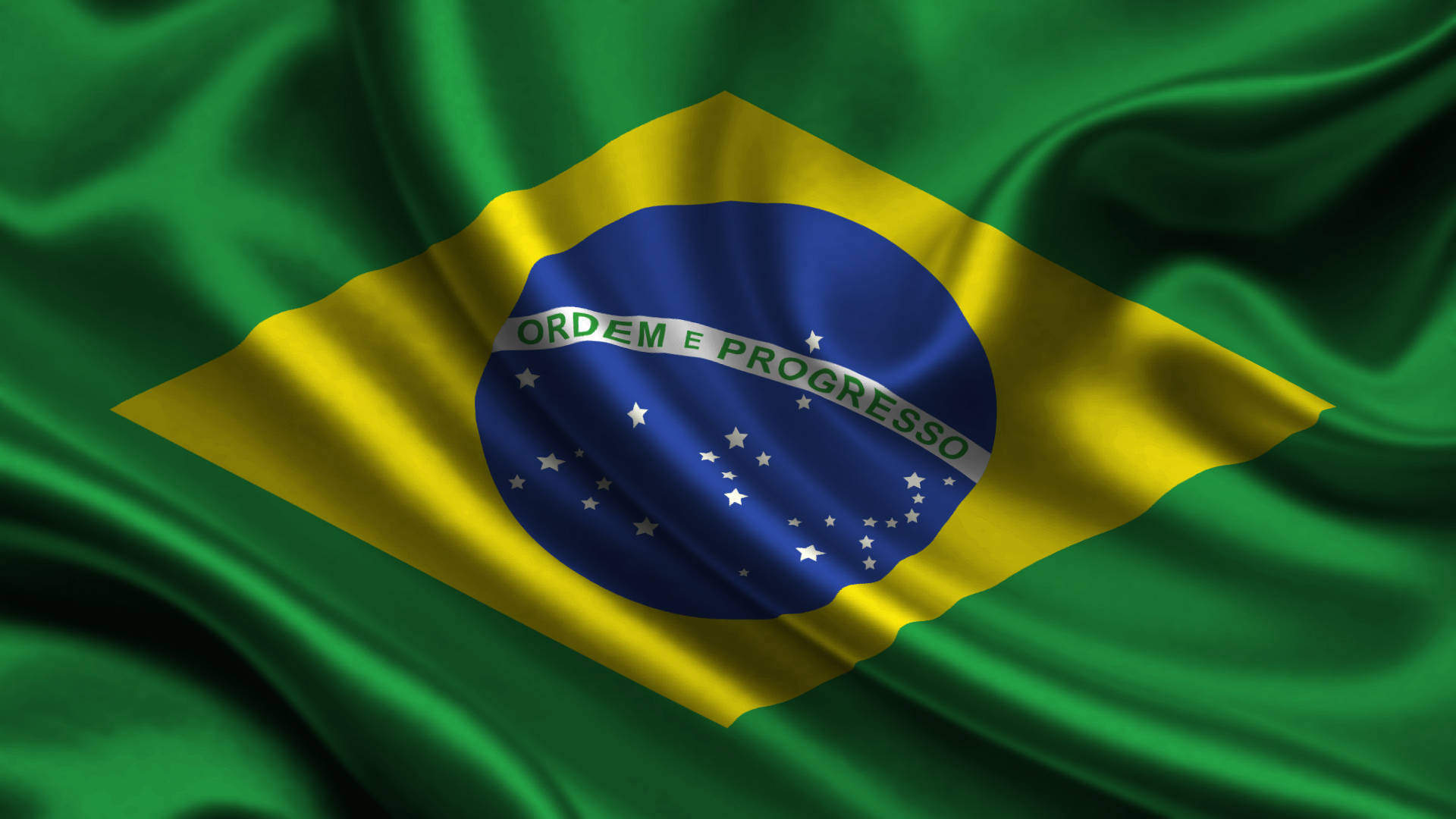 Brazil flag, green, yellow, Full HD Desktop Wallpaper
