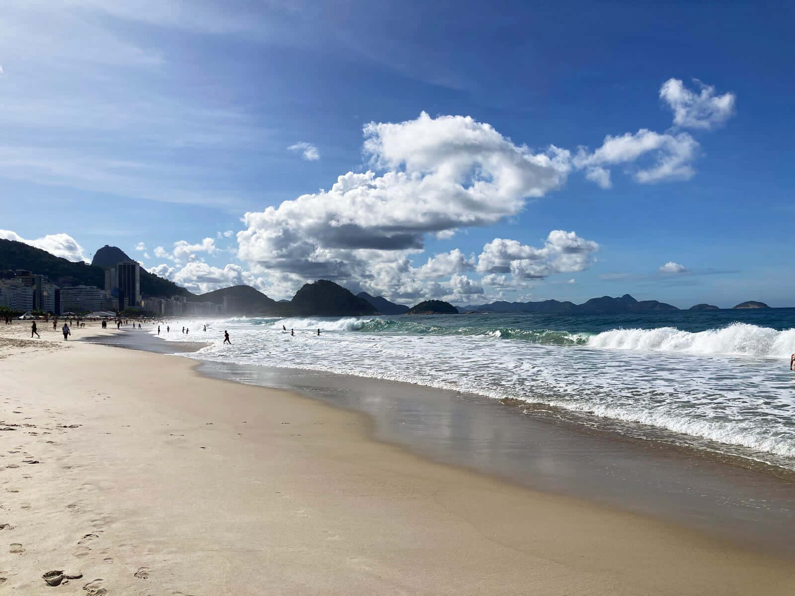 Brazilian Beach, Sunset, turquoise waves, HD Desktop Wallpaper
