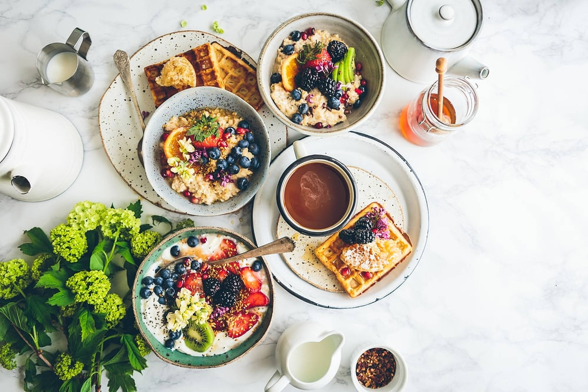 acai bowl, oatmeal, berries, Full HD Desktop Wallpaper
