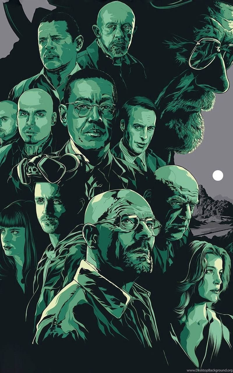 Breaking Bad, green-tinted, illustration, HD Phone Wallpaper