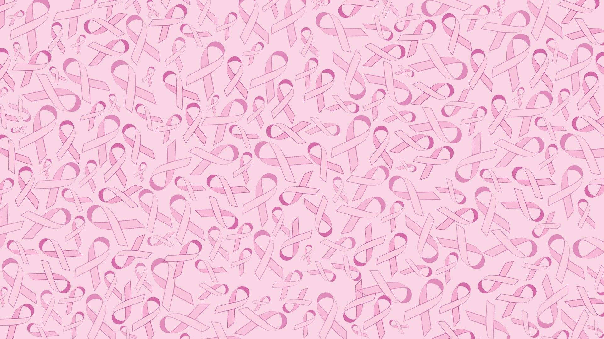 pink ribbons, breast cancer awareness, soft pink background, Full HD Desktop Wallpaper