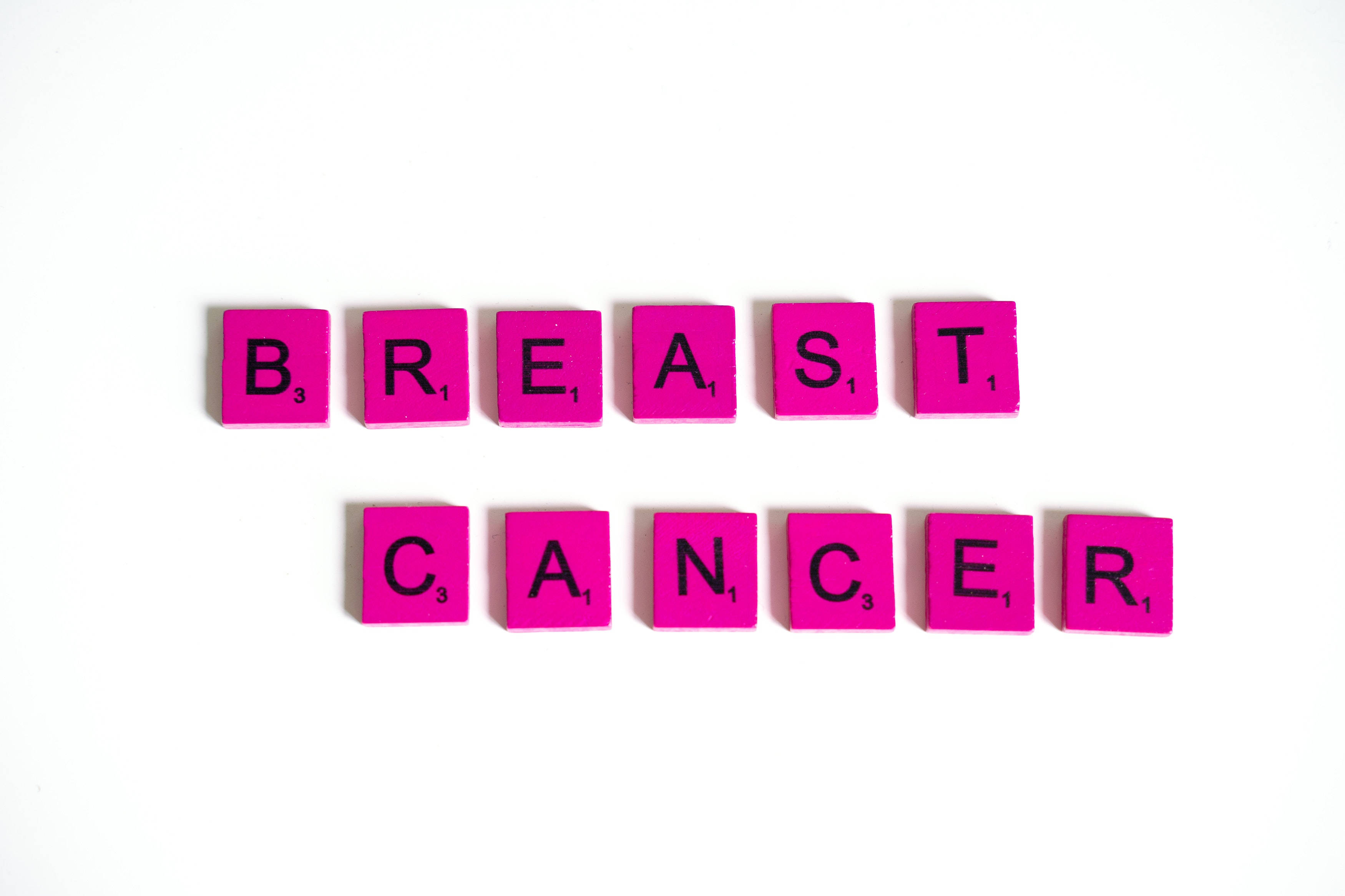 Scrabble Letters, breast cancer, pink, 2K Desktop Wallpaper