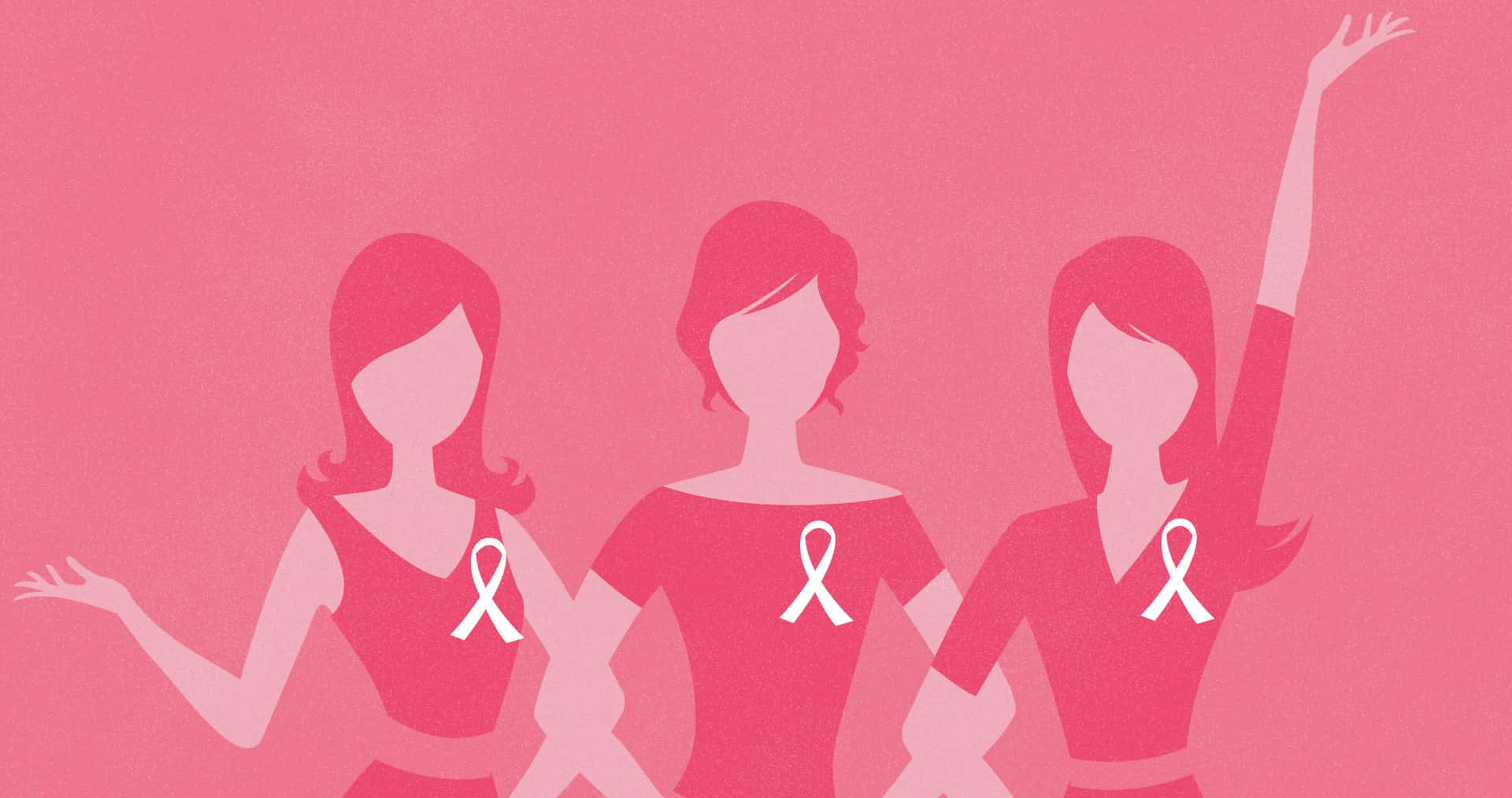 Breast Cancer Awareness Supporters, pink, white breast cancer awareness ribbons, Full HD Desktop Wallpaper
